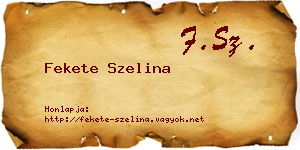 Fekete Szelina névjegykártya
